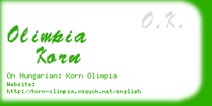 olimpia korn business card